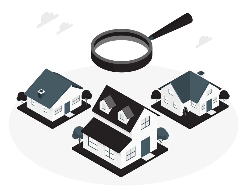 Real estate data targeting illustration